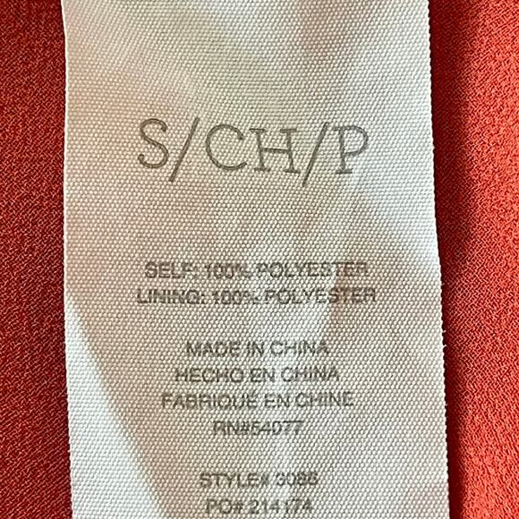 Cabi Cherish Chiffon Red Geometric Print Tank Top SMALL Casual Vacation Summer - Picture 9 of 10